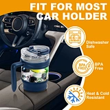 Stylish Glass Tumbler with Straw for smoothies and iced beverages